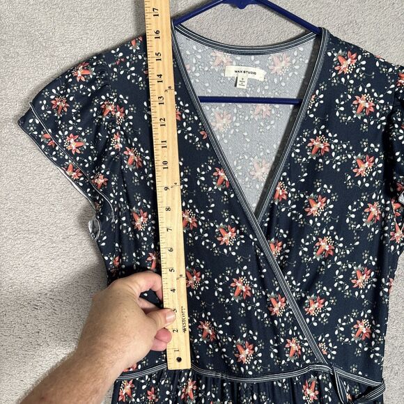 Max Studio Maxi Dress Size S Floral Empire Waist Cottage Ditsy Romantic Feminine - Picture 11 of 16